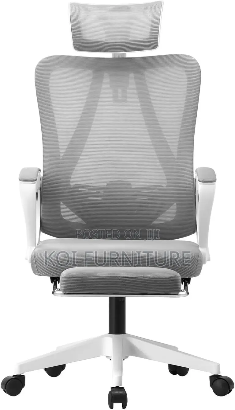 Office Chairs; High Backrest White Decorated Office Chairs