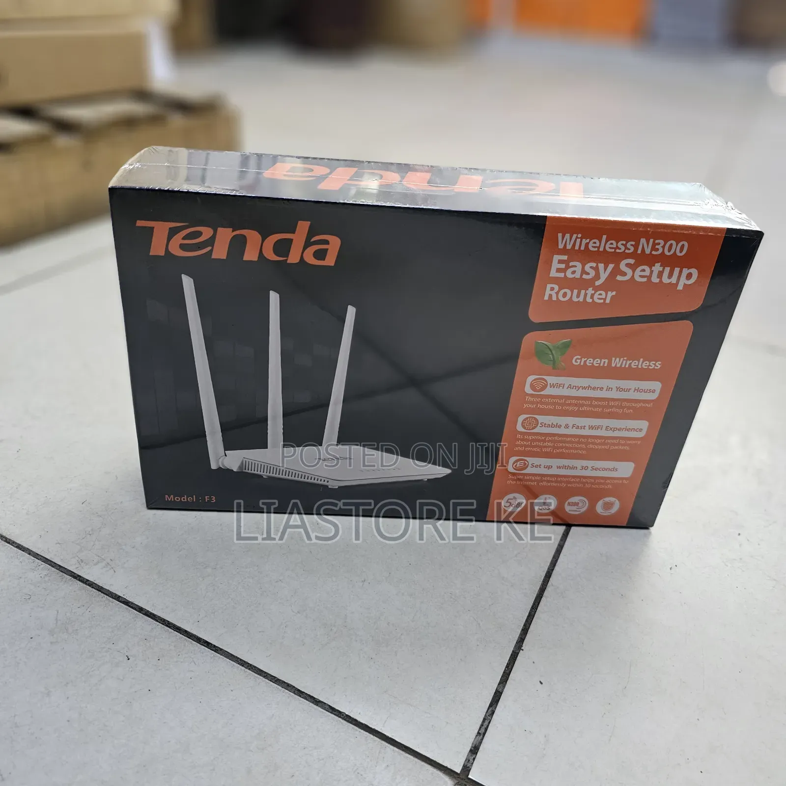 Tenda F3 300Mbps Router Fast Stable WiFi Coverage With 3 External Ante