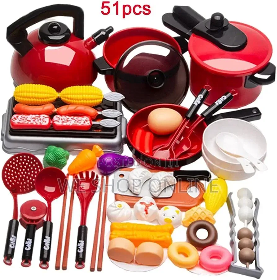 51-Piece Kids Kitchen Cookware Playset