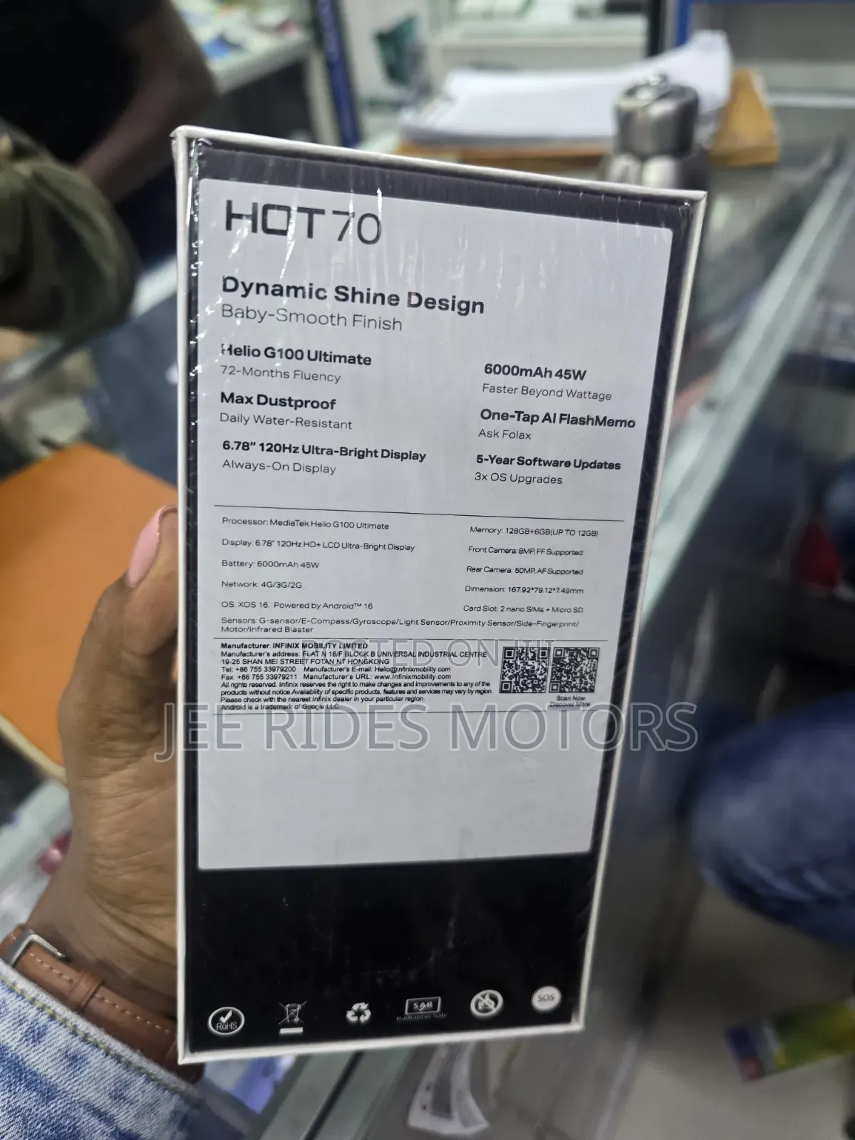 New Infinix Hot 70 128 GB