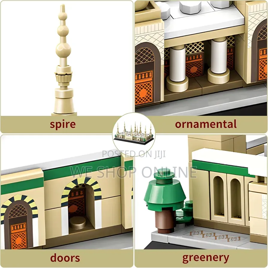 Prophet's Mosque Lego Set, 594pcs