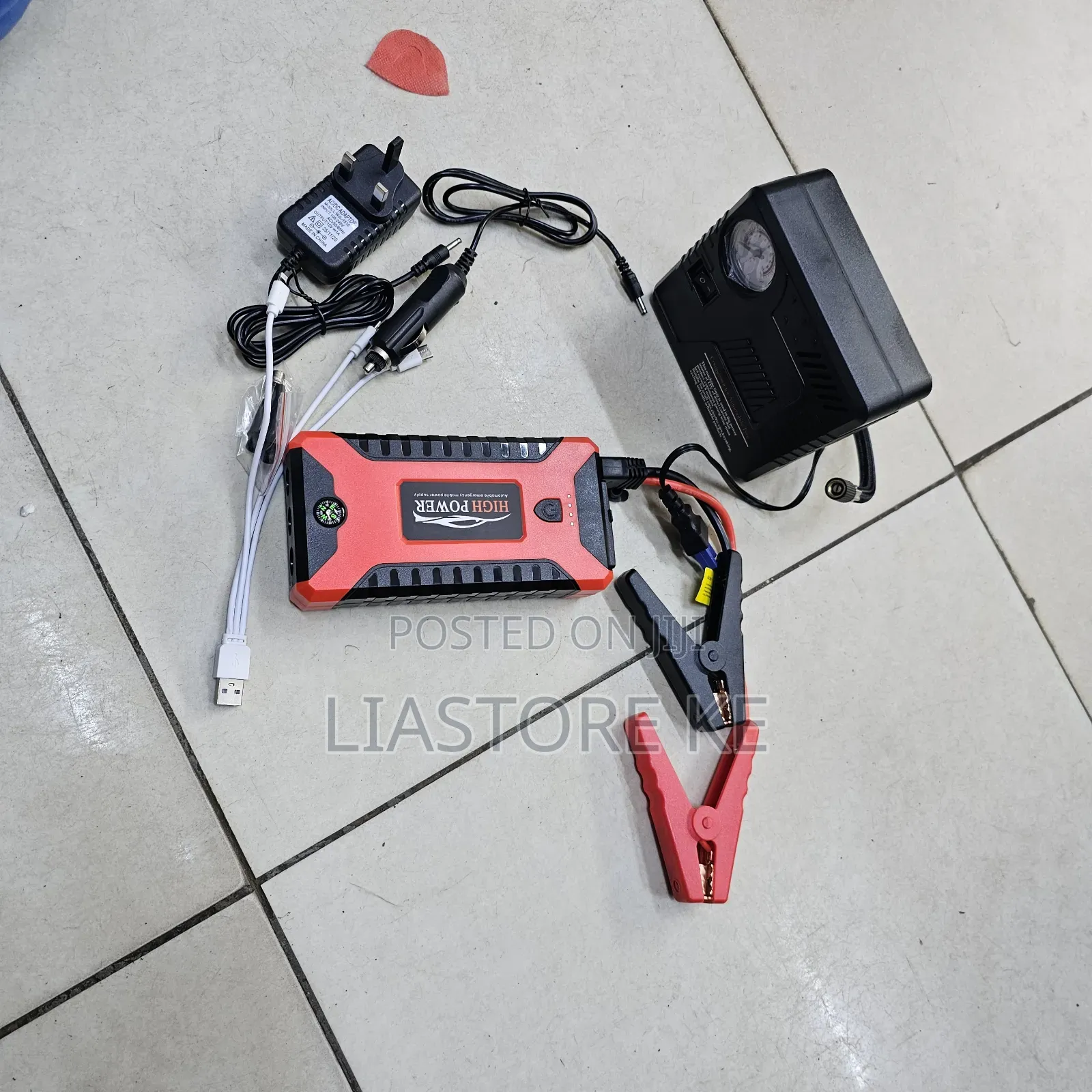 Jump Starter Kit With Manual Compressor 99800mah