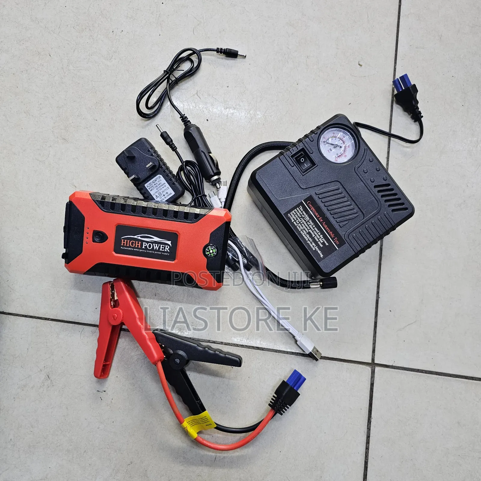99800mAh Car Jump Starter With Air Compressor Power Bank 12V