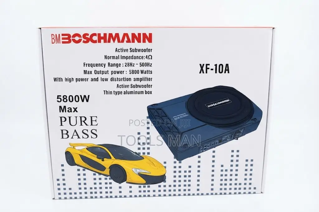 Boschmann 5800W Underseat Active Pure Bass Car Audio Subwoofer XF-10A