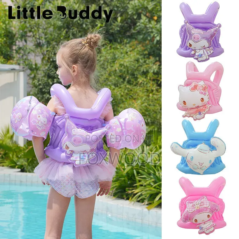 Inflatable Kuromi-Themed Swim Vest for Children,
