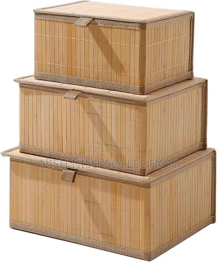 3in1 Organising Wicker Baskets With Cover