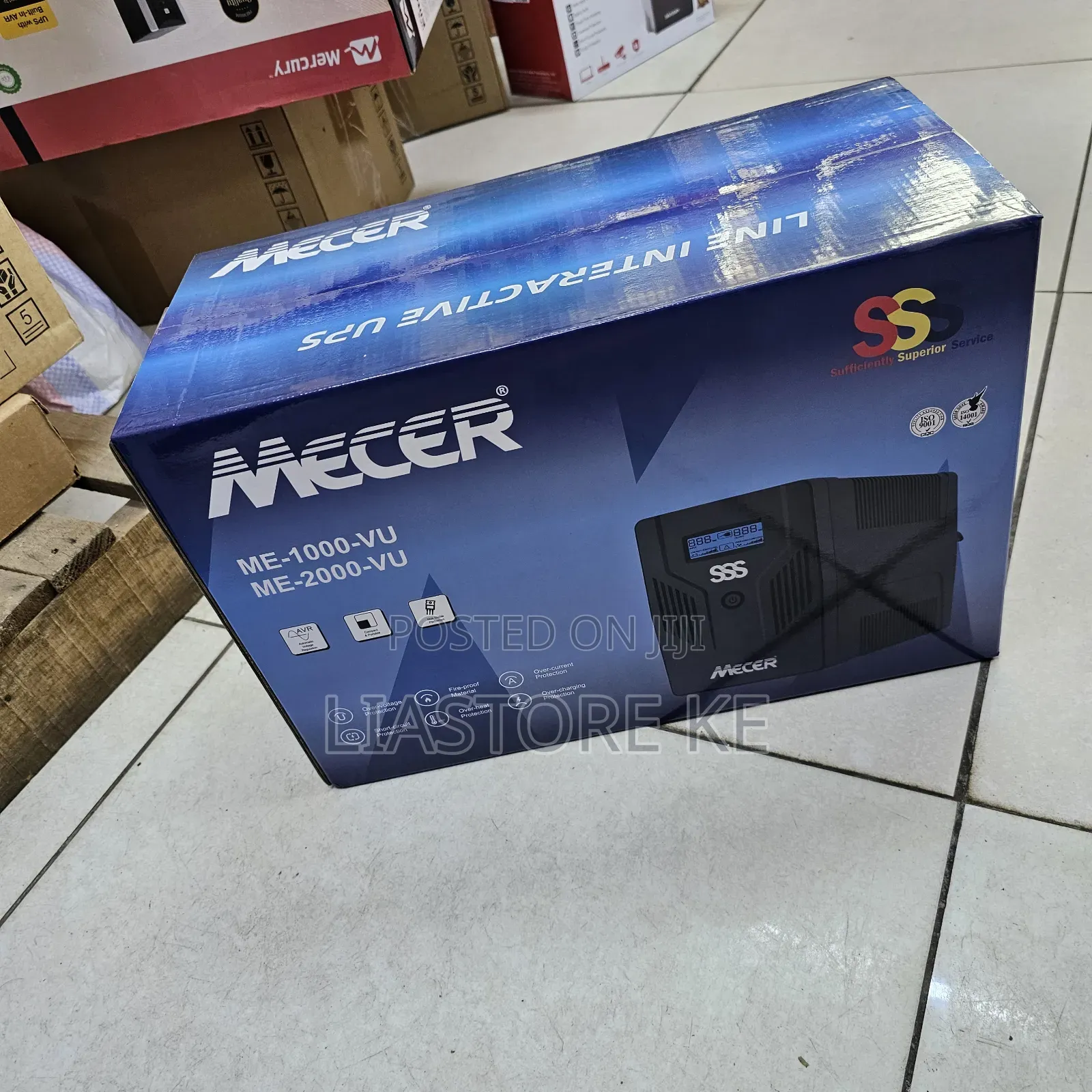 Mecer 1000va/600w UPS With LCD Display Surge Protection