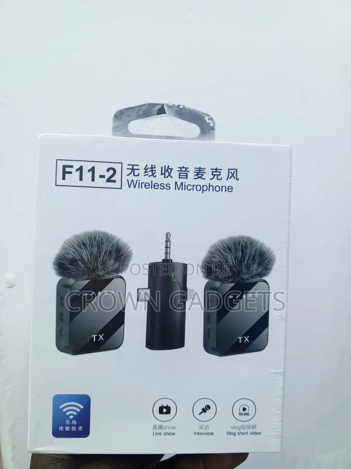 F11-2 Dual Clip-on Mic 20M Range for Vlogging Podcasts