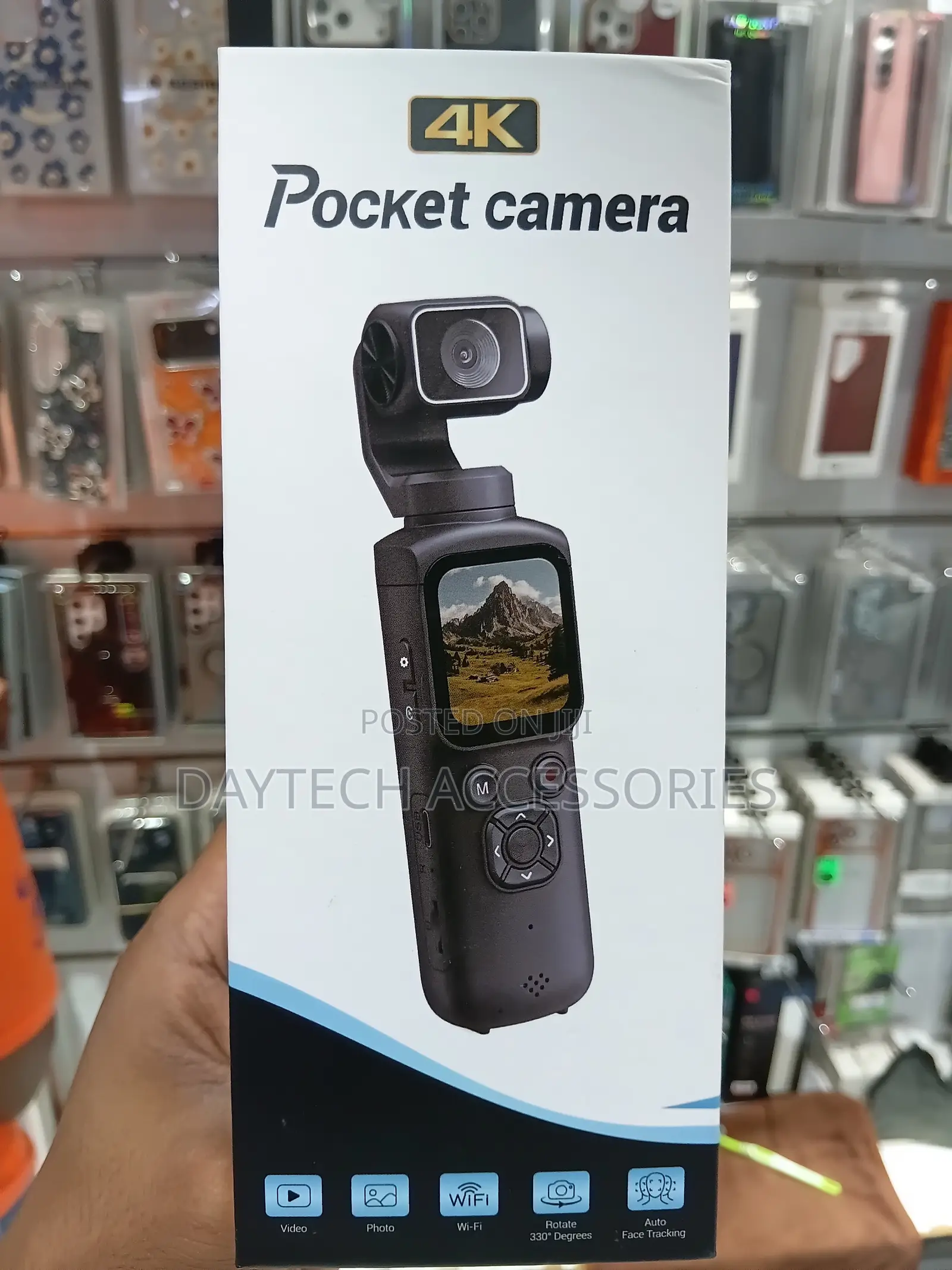 VETEK Vlogging Pocket Digital Camera With 330° Rotating Lens.