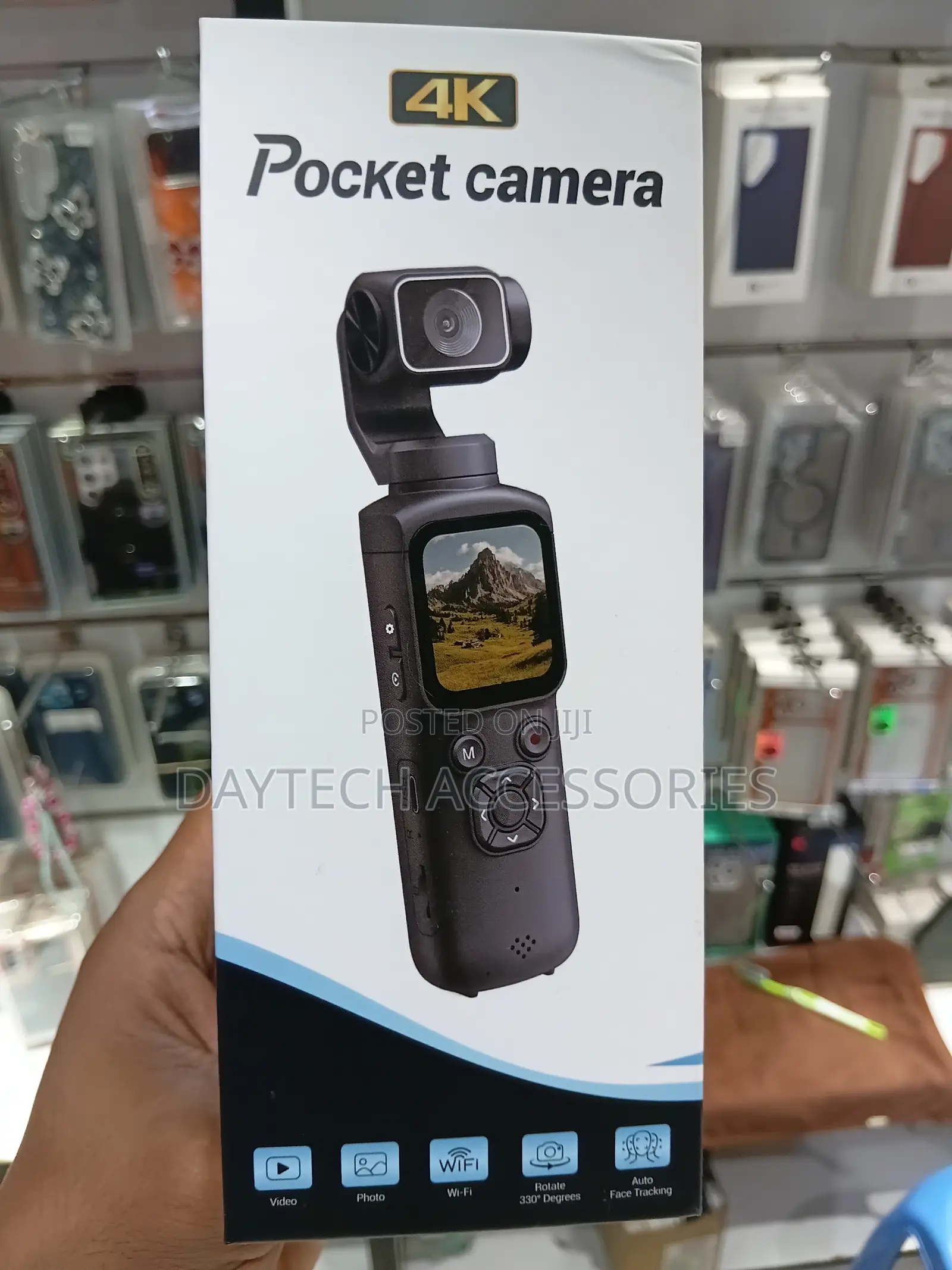 VETEK Vlogging Pocket Digital Camera With 330° Rotating Lens.
