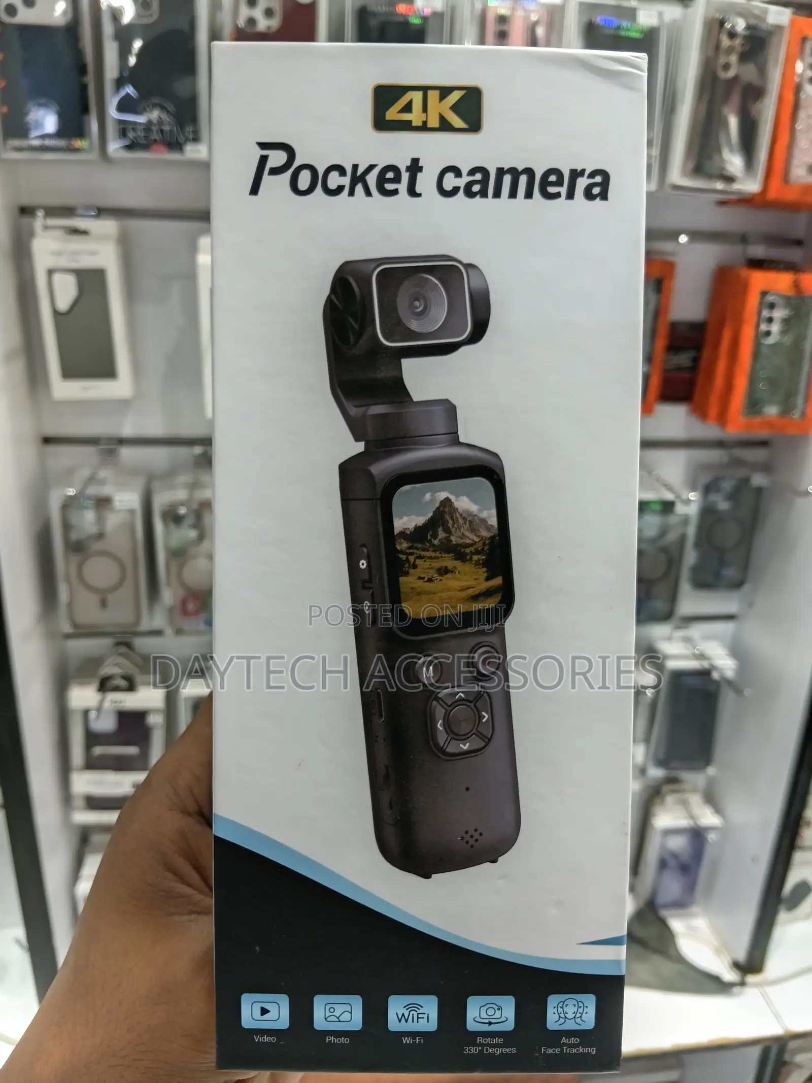 VETEK Vlogging Pocket Digital Camera With 330° Rotating Lens.