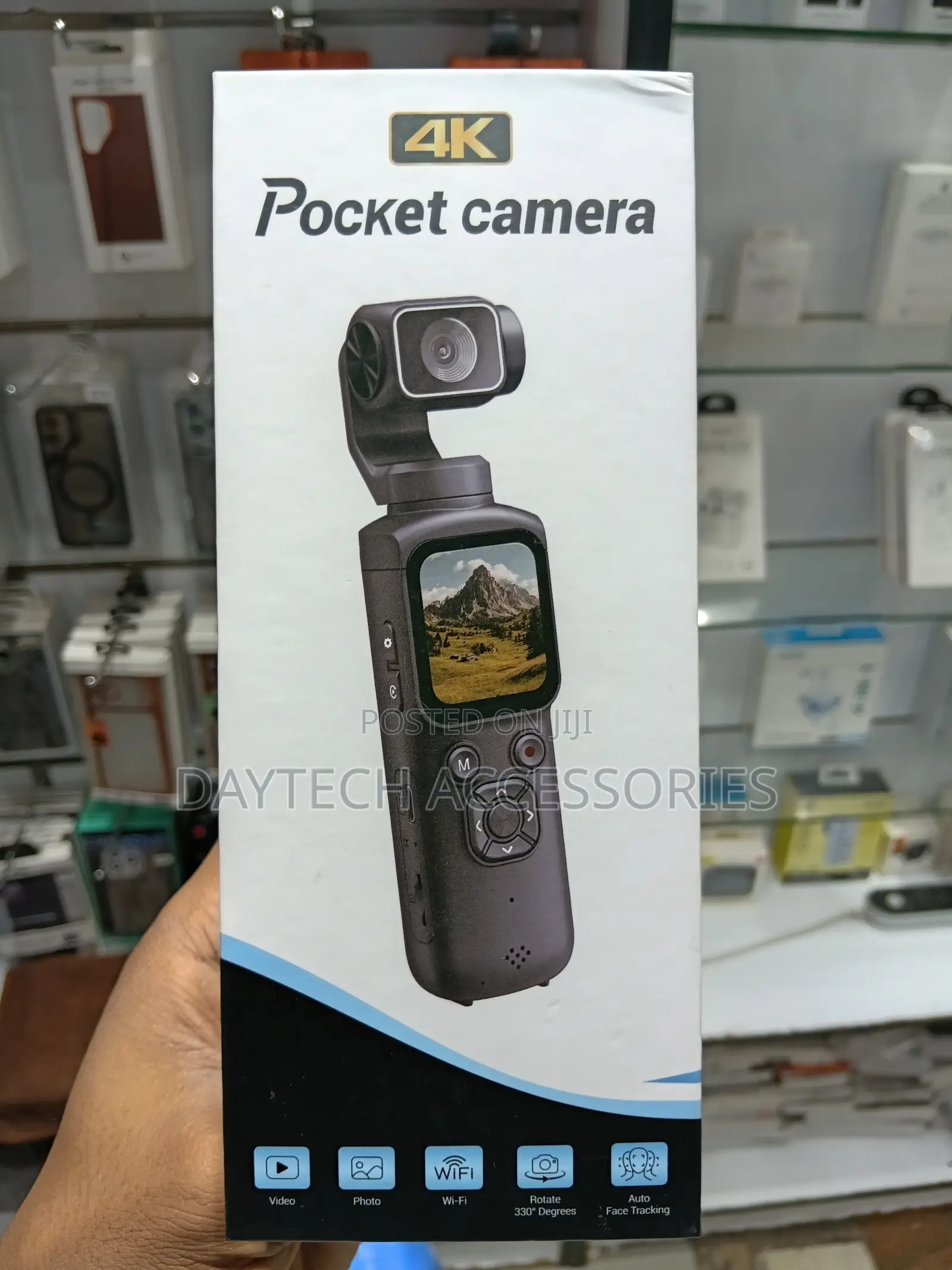 VETEK Vlogging Pocket Digital Camera With 330° Rotating Lens.