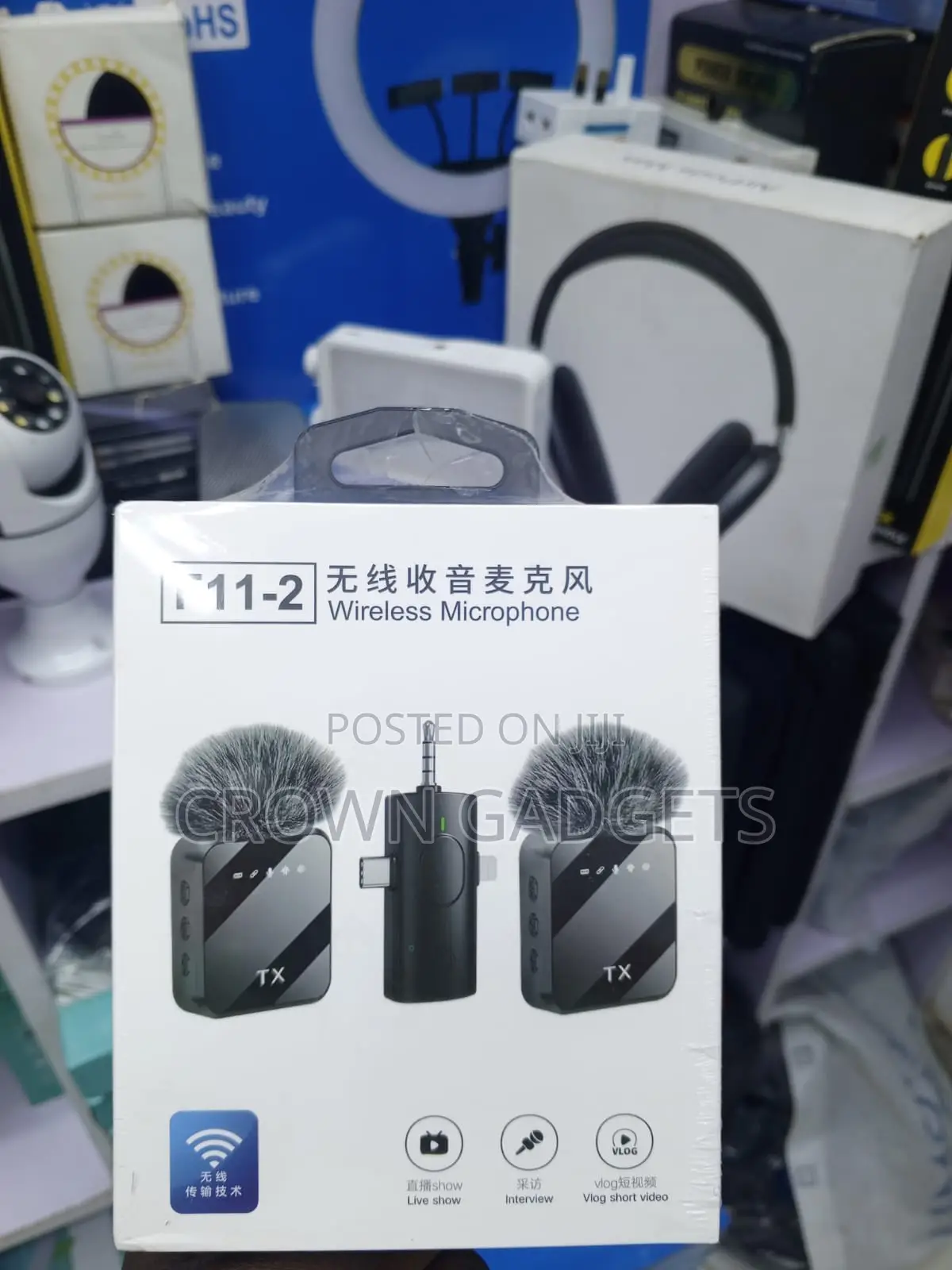 F11-2 Dual Wireless Clip-on Microphone for Video Recording