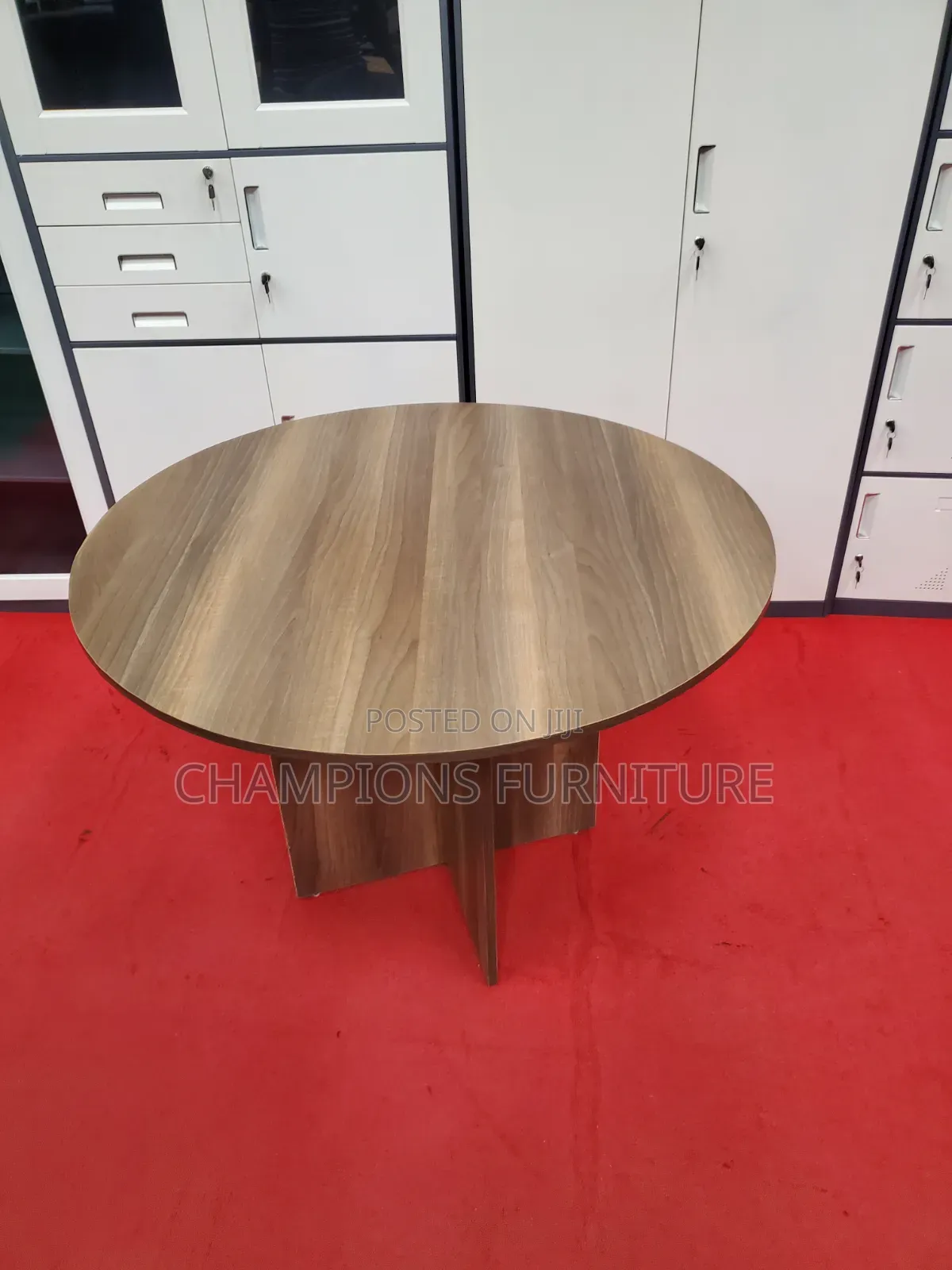 Round Wooden Meeting Table