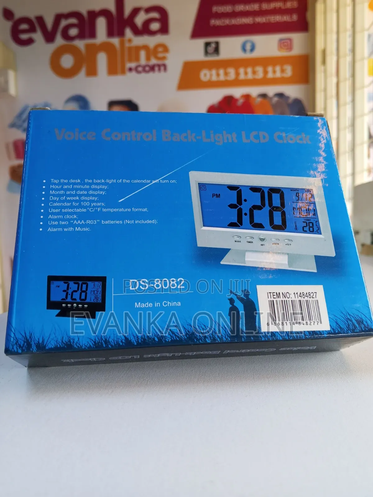 DS-8082 Voice Control Back - Light LCD Clock