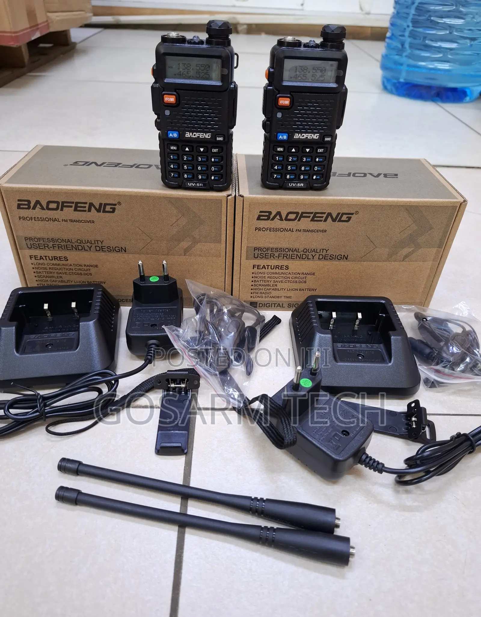 Baofeng UV-5R Wireless Walkie Talkie Rechargeable Long Range Radio 2PC