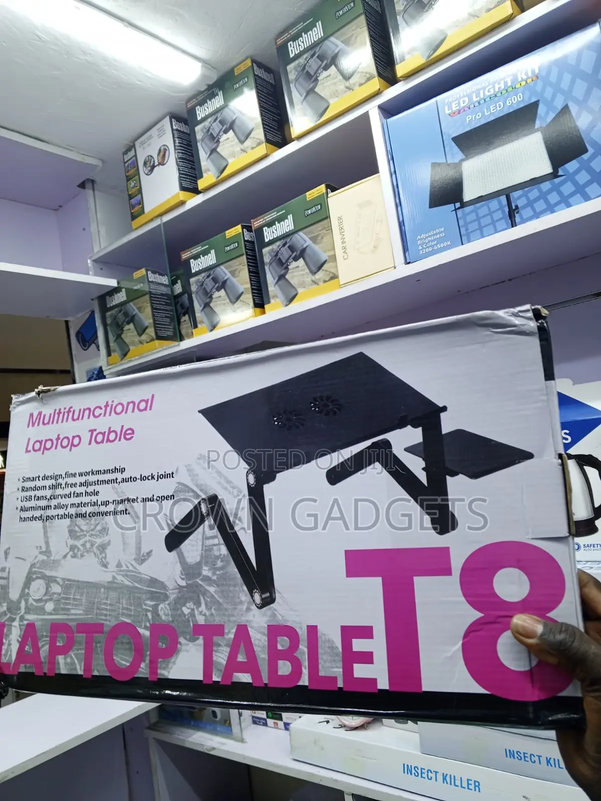 T8 Multifunctional Laptop Table With USB Cooling Fans