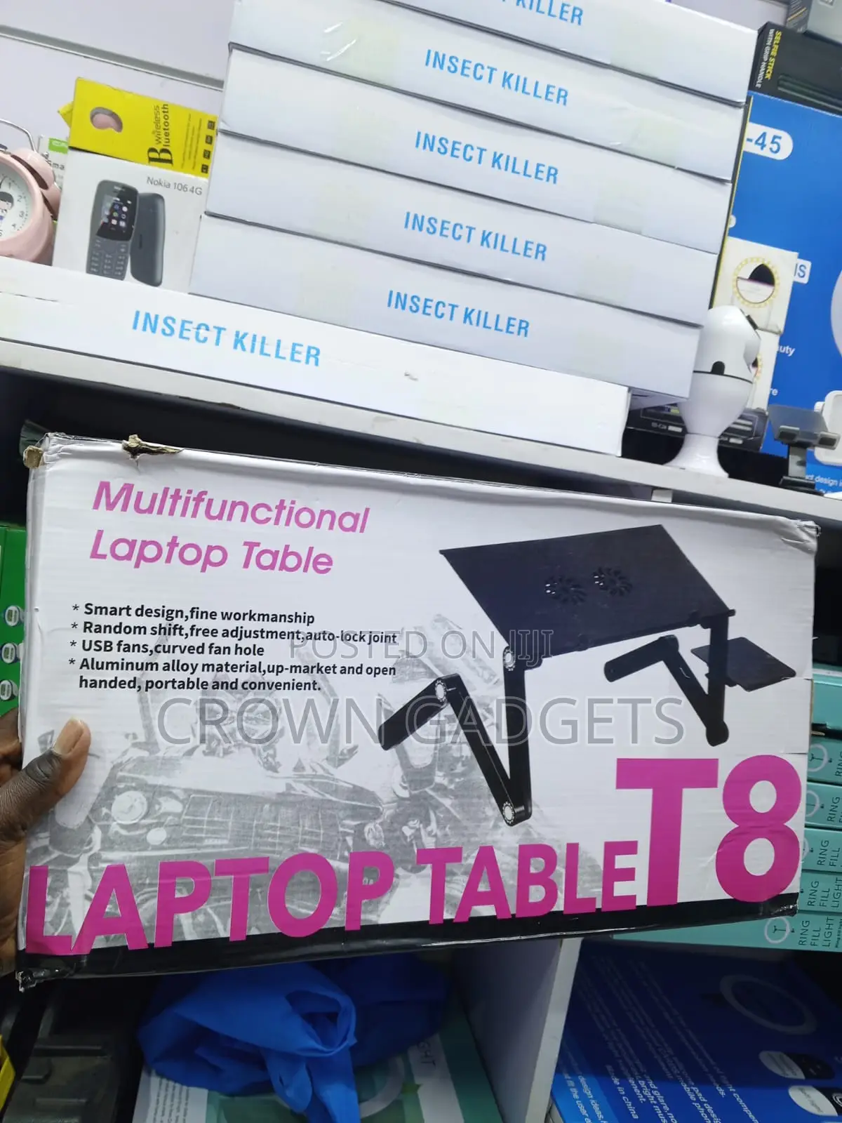 T8 Adjustable Laptop Desk for Bed Sofa Office