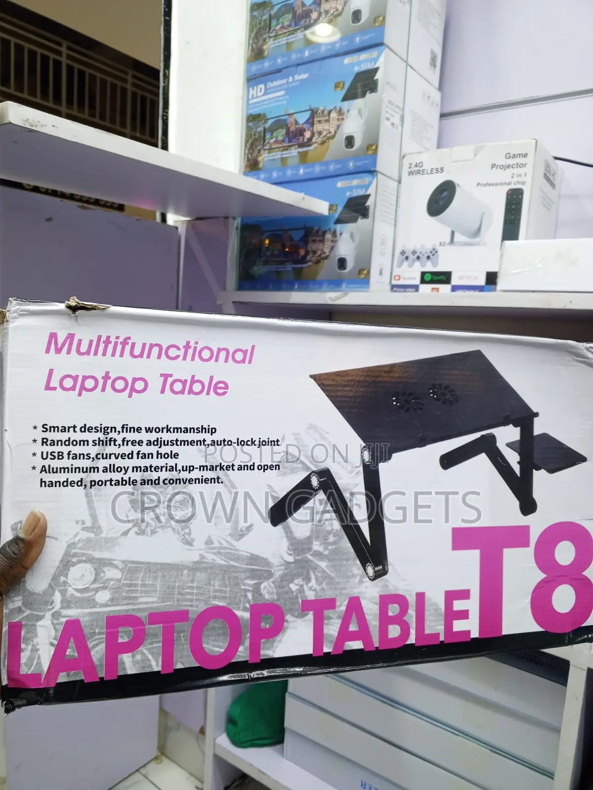 T8 Aluminum Alloy Laptop Stand With Cooling Fans