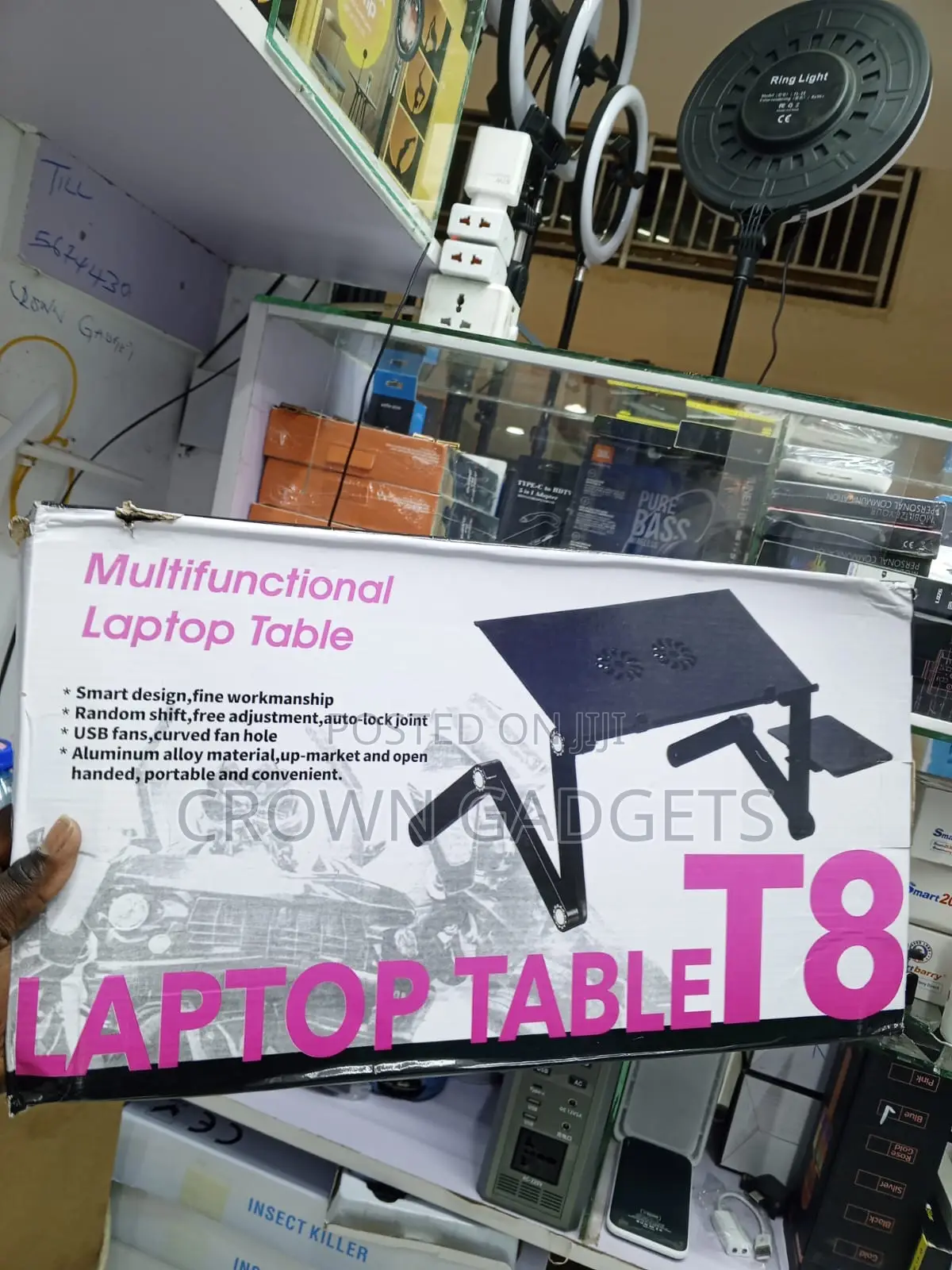 T8 Aluminum Alloy Laptop Stand With Cooling Fans