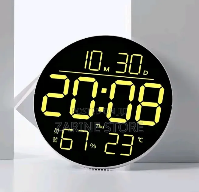Large Digital Clock Temperature Date Week Display Table Wall Clock