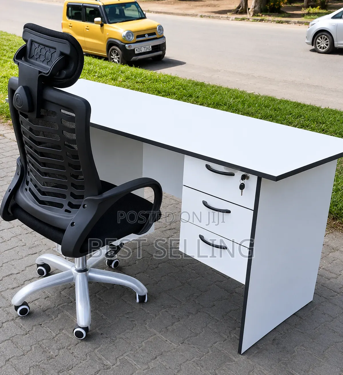 Modern Office Desk and Office Chair Combo