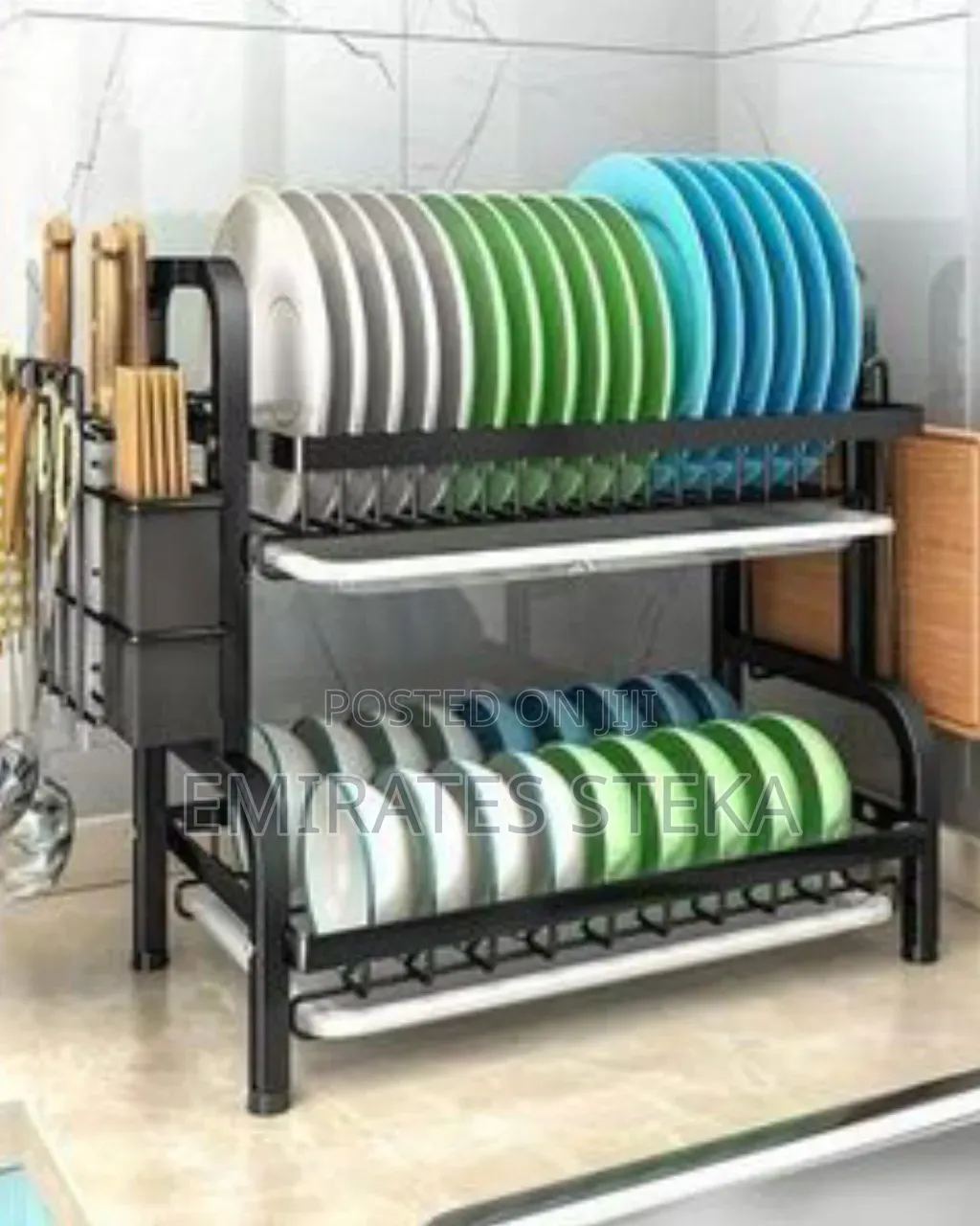Stainless Steel 2 Tier High Quality Carbon Steel Dish Rack