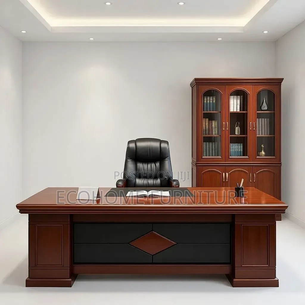 Executive Desk . 1.8m With Mahogany Finishing Colors