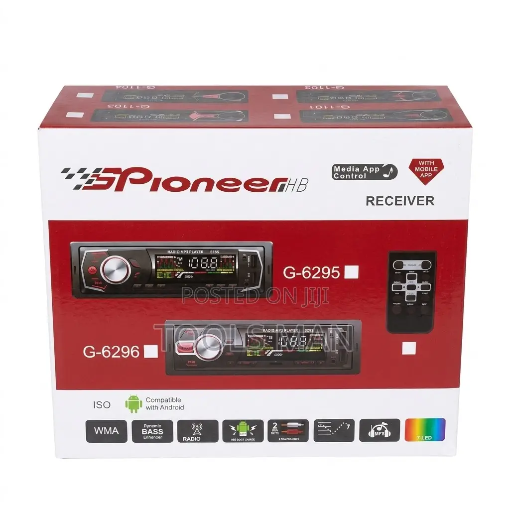 Bluetooth Car Stereo Pioneer HB G-6295 App Control Radio.FM,USB