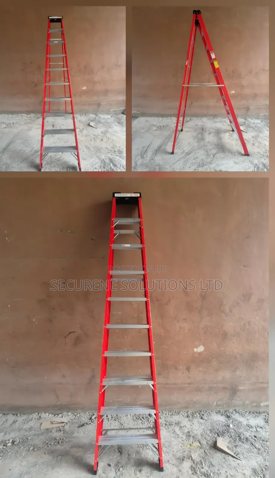 10-Step Heavy-Duty Fiberglass Double-Sided a-Frame Ladder