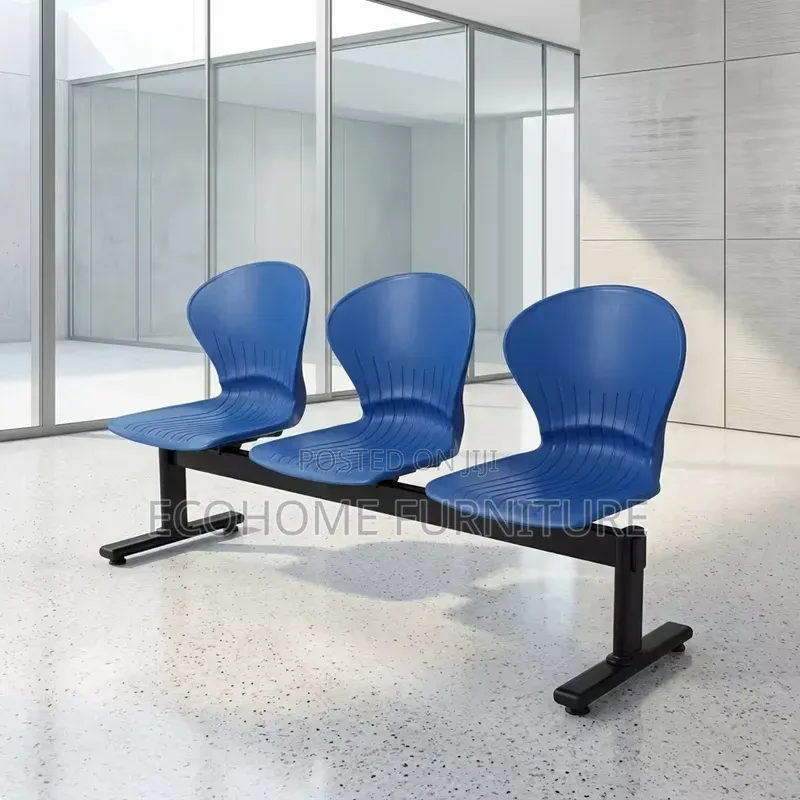 Waiting Chair. 3 Seqter Plastic Seat Strong and Affordable