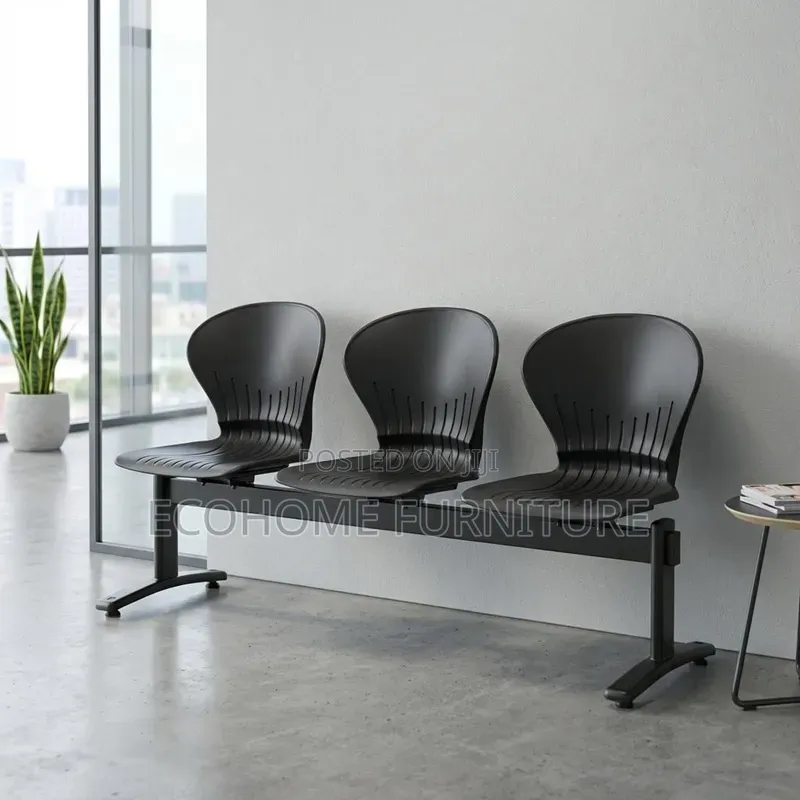 Waiting Chair. 3 Seqter Plastic Seat Strong and Affordable