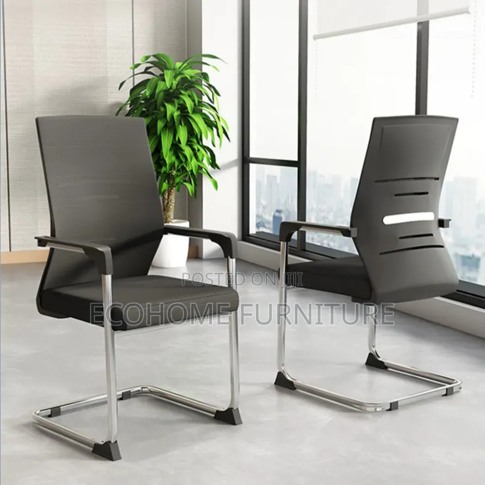 Visitor Chair. Mesh Visitor Chair With Chrome Base