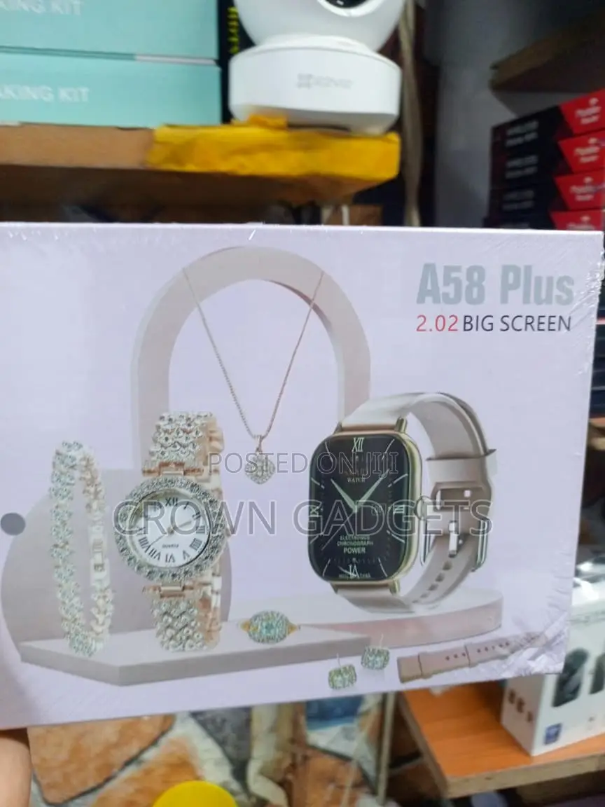Luxury A58 Plus Smart Watch Fashion Jewelry Set