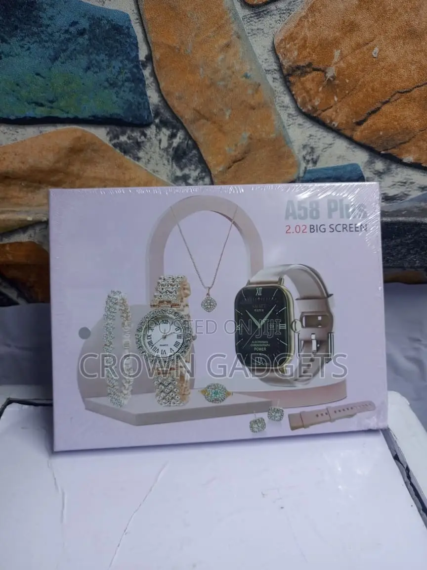 Luxury A58 Plus Smart Watch Fashion Jewelry Set