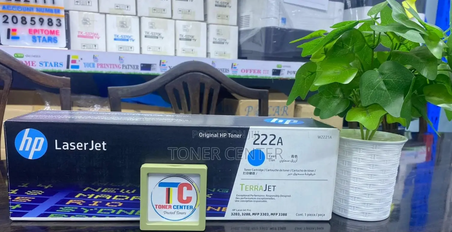 Original HP 222A Cyan High-Performance Toner Cartridge (W2221A)