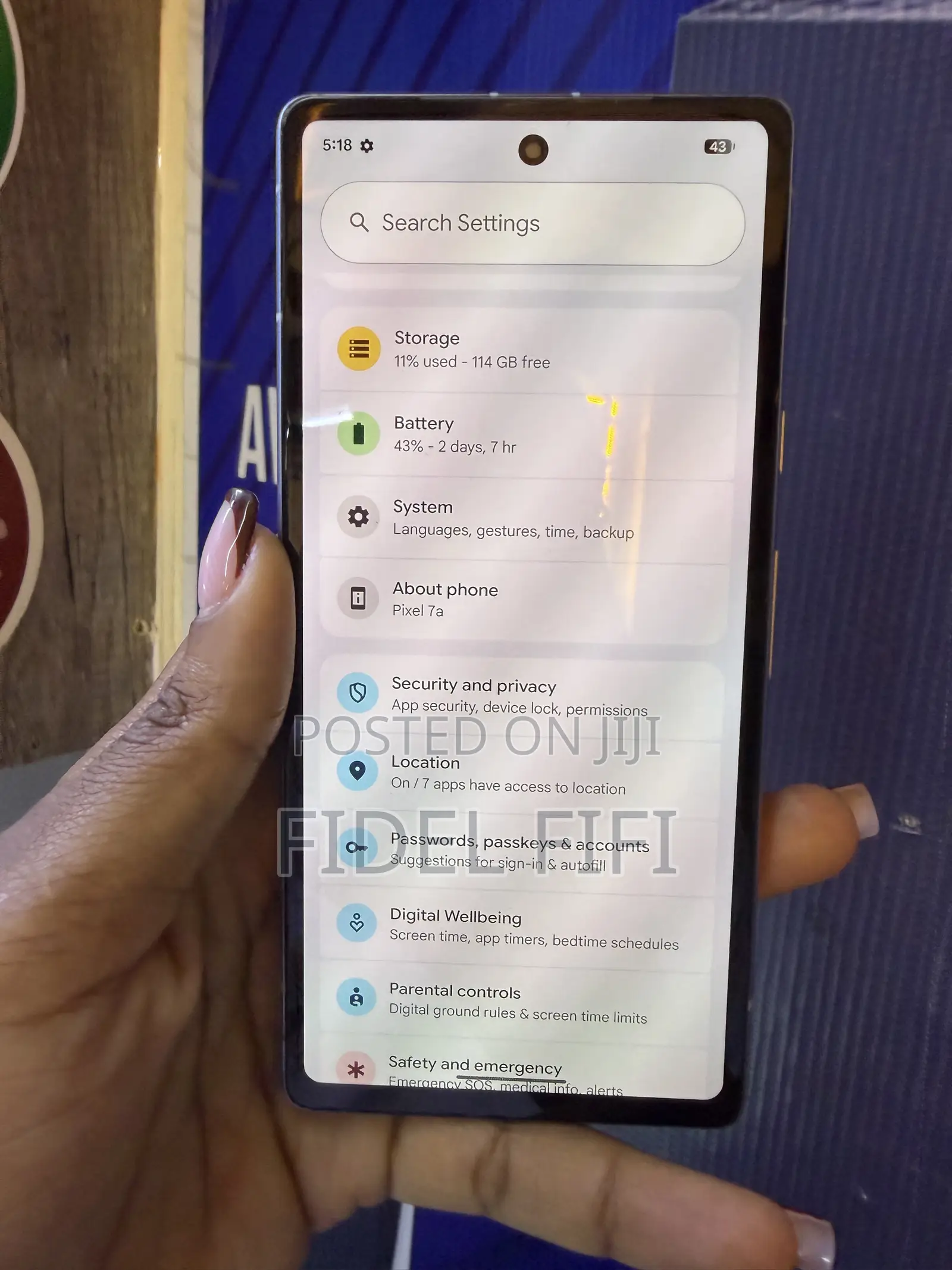 Google Pixel 7a 128 GB White