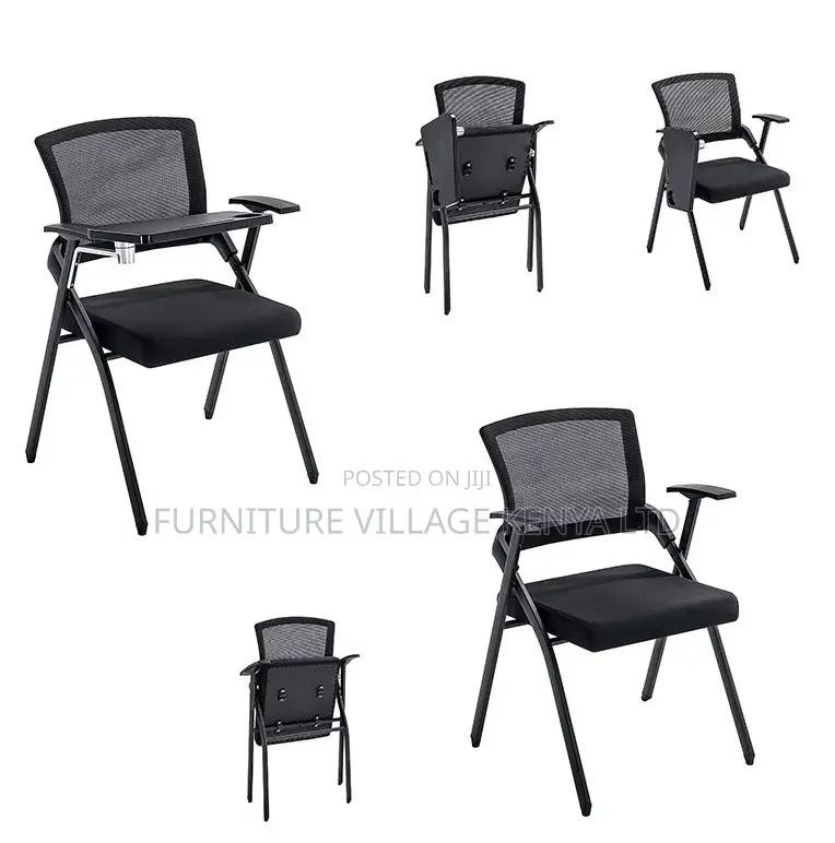 Study Chair; Foldable Mid Back Student's Study Chair-Wrting Pad