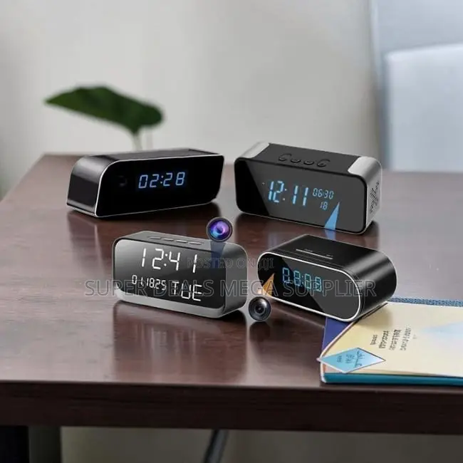 Smart WiFi Live View Recorder Alarm Table Clock Hidden Spy Camera