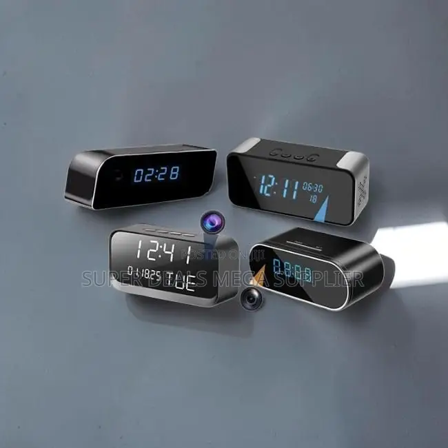 Motion Triggered HD Recording Alarm Table Clock Hidden Spy Camera