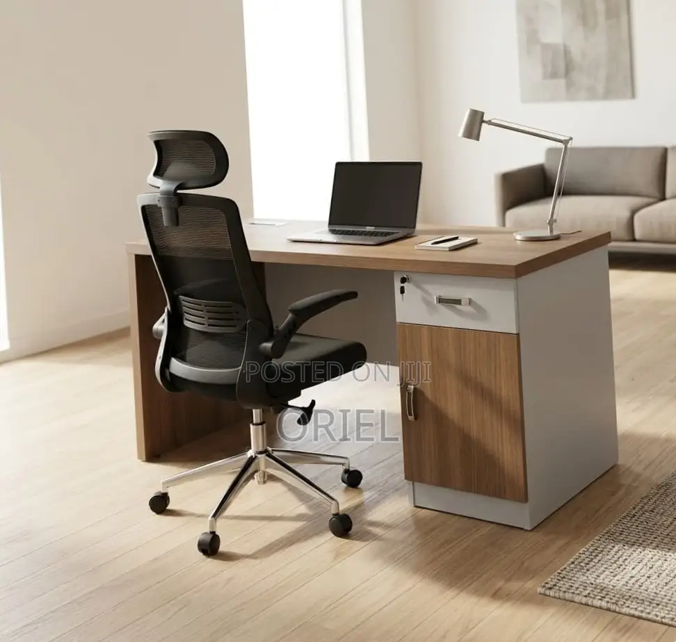Office Desk : 1.4M Modern Office Desk With Storage