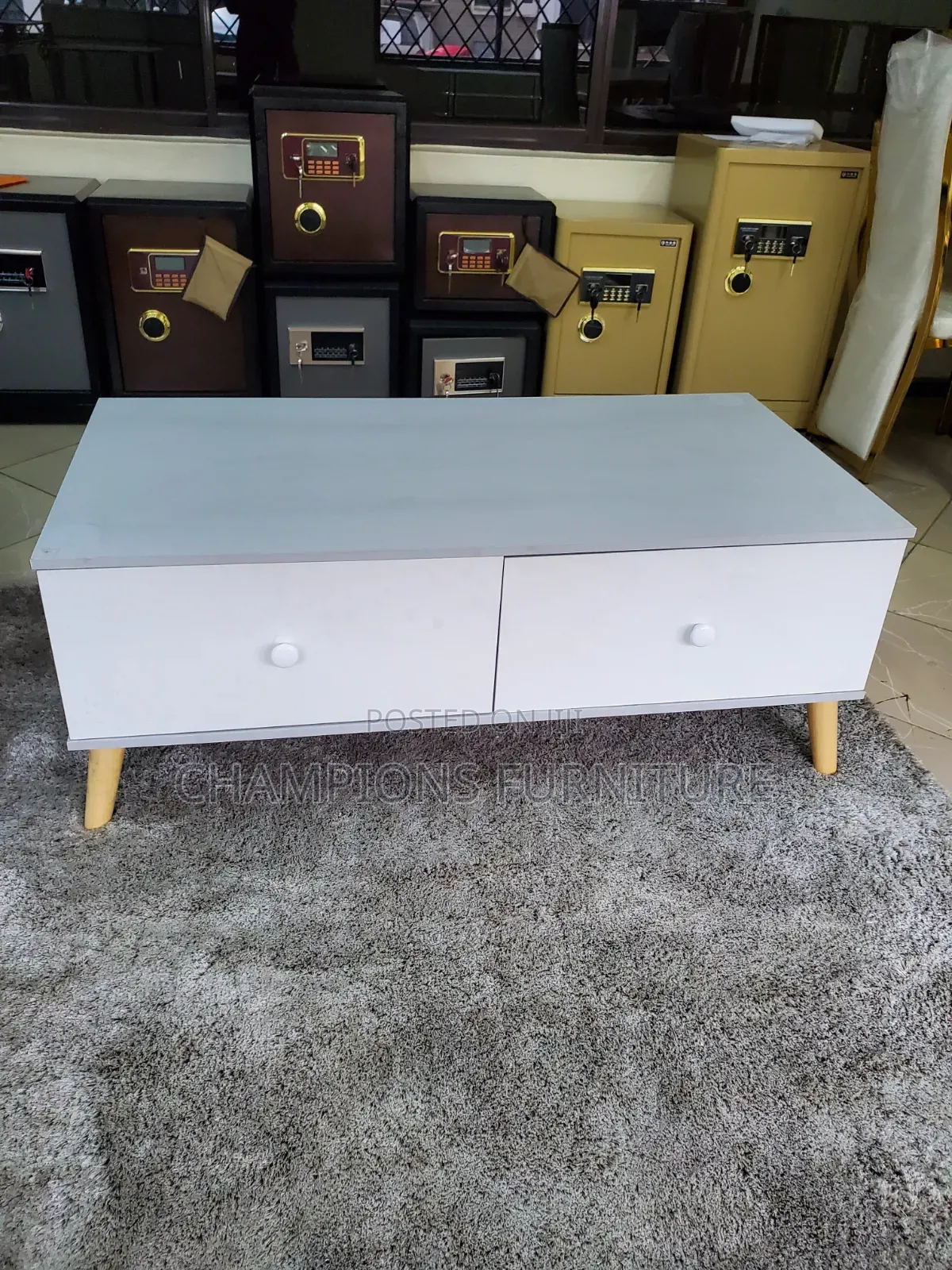 Two-Tone Storage Coffee Table