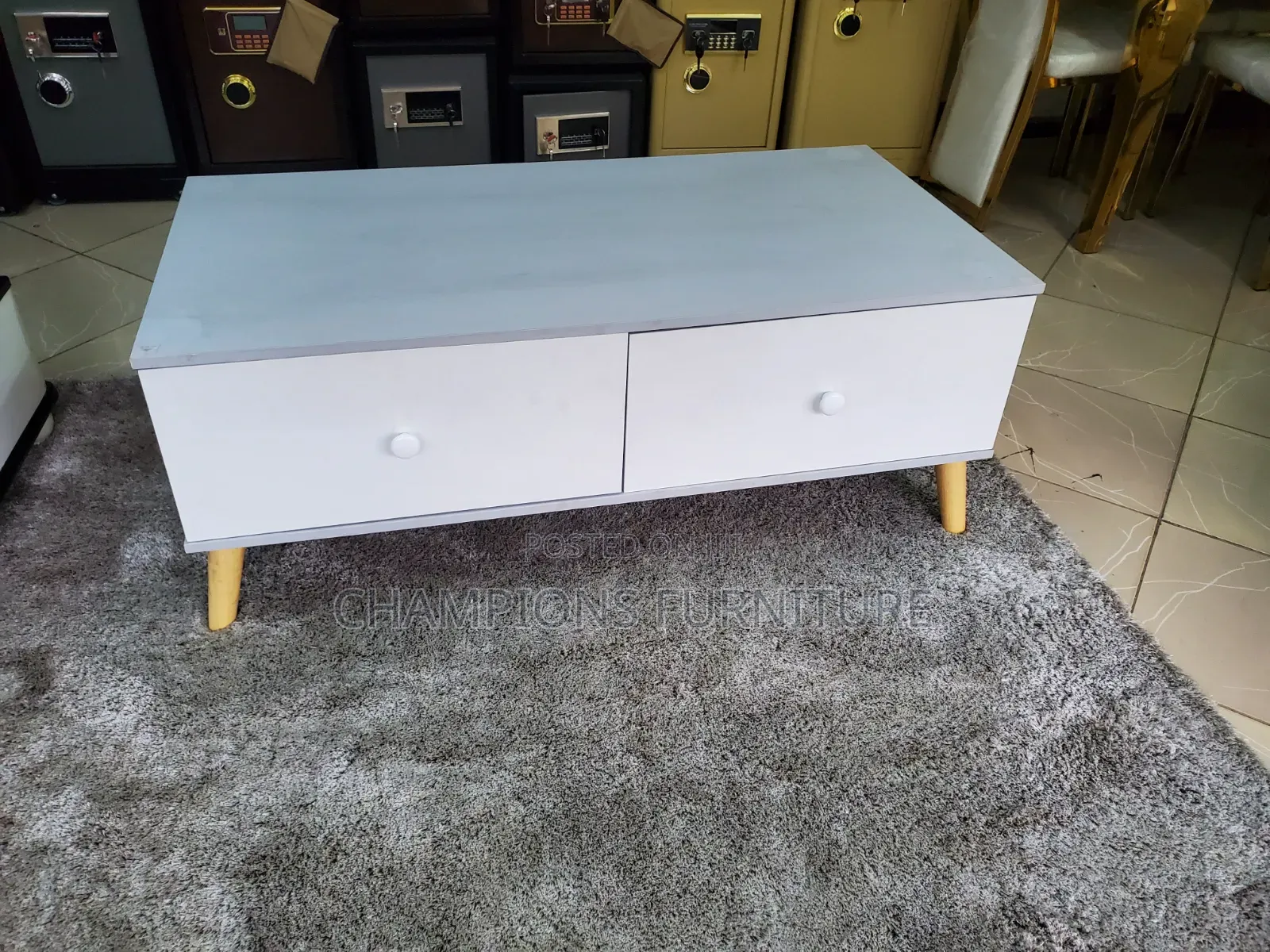 Two-Tone Storage Coffee Table