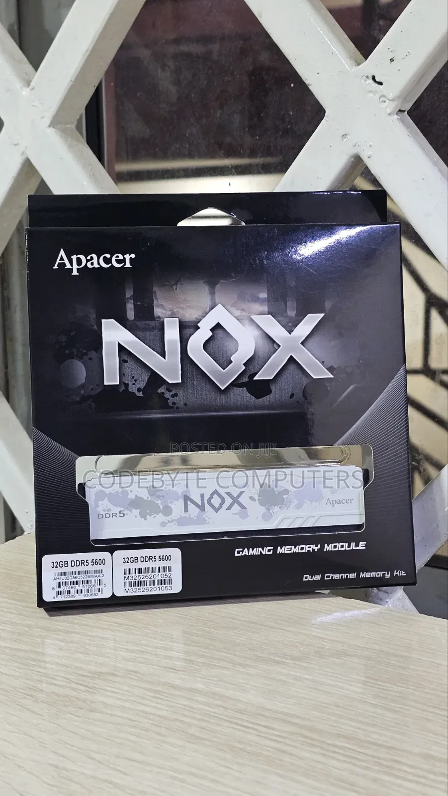 Apacer NOX White Desktop RAM DDR5 32GB (2x16GB Kit) 5600