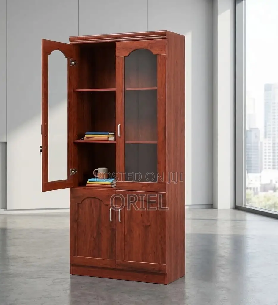 Office Cabinet : 2-Door Mahogany Storage Cabinet