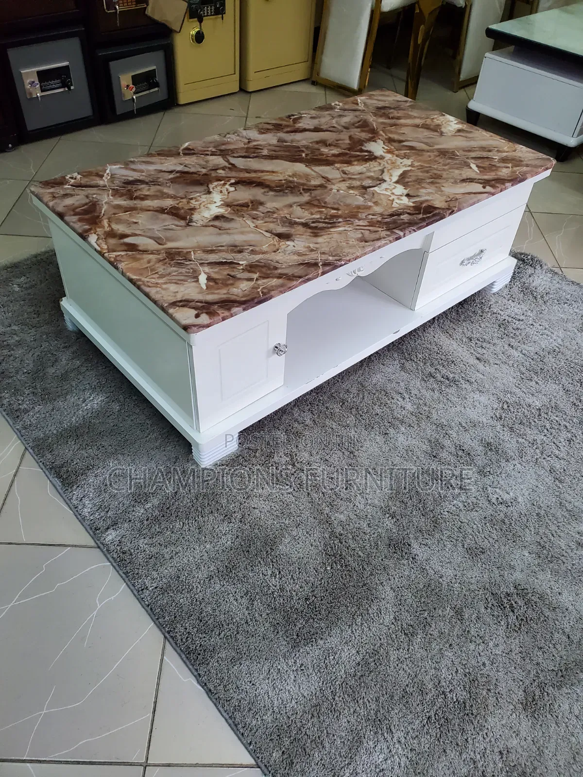 Classic Marble-Look Coffee Table