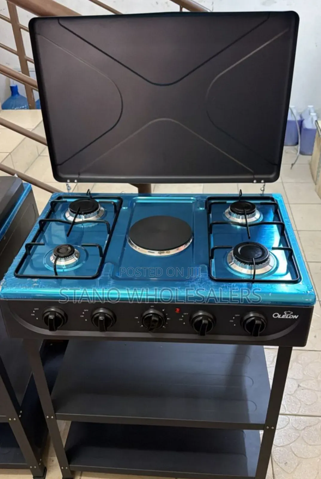 Olelon 4+1 Standing Cooker With Shelves