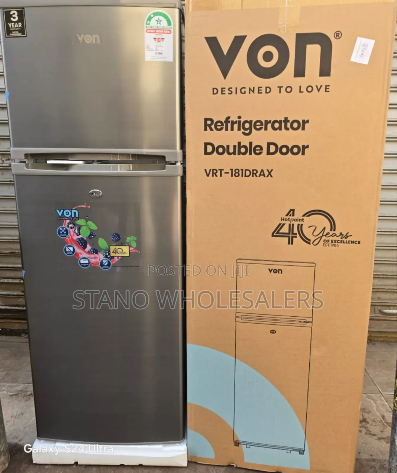 Silver 181l Von Fridge