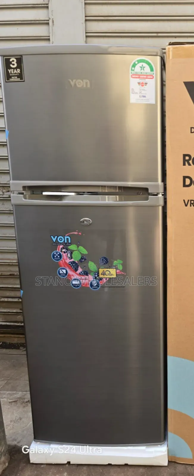 Silver 181l Von Fridge