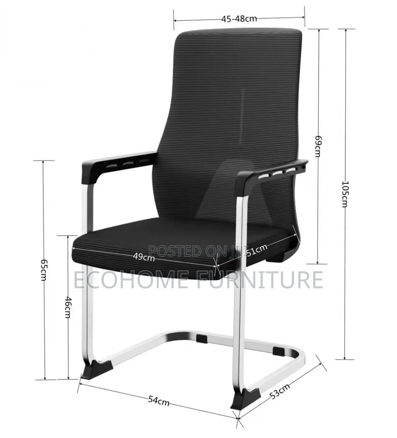 Ergonomic Mesh Visitor Chair – Cantilever Conference